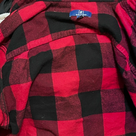 Medium red and black flannel button up - Picture 3 of 3